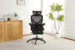 Foldable Ergonomic Office Chair, Space-Saving Folding Chair with Lumbar Support, Full Mesh Sliding Cushion - Image 14