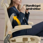 Foldable Ergonomic Office Chair, Space-Saving Folding Chair with Lumbar Support, Full Mesh Sliding Cushion - Image 6