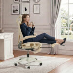 Foldable Ergonomic Office Chair, Space-Saving Folding Chair with Lumbar Support, Full Mesh Sliding Cushion - Image 9