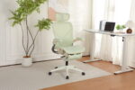Foldable Ergonomic Office Chair, Space-Saving Folding Chair with Lumbar Support, Full Mesh Sliding Cushion - Image 11