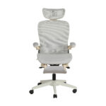 Foldable Ergonomic Office Chair, Space-Saving Folding Chair with Lumbar Support, Full Mesh Sliding Cushion