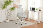 Foldable Ergonomic Office Chair, Space-Saving Folding Chair with Lumbar Support, Full Mesh Sliding Cushion - Image 11