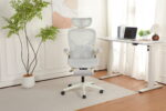 Foldable Ergonomic Office Chair, Space-Saving Folding Chair with Lumbar Support, Full Mesh Sliding Cushion - Image 12