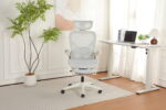 Foldable Ergonomic Office Chair, Space-Saving Folding Chair with Lumbar Support, Full Mesh Sliding Cushion - Image 19