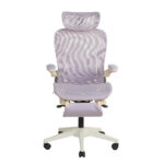 Foldable Ergonomic Office Chair, Space-Saving Folding Chair with Lumbar Support, Full Mesh Sliding Cushion