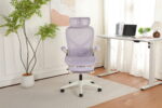 Foldable Ergonomic Office Chair, Space-Saving Folding Chair with Lumbar Support, Full Mesh Sliding Cushion - Image 14