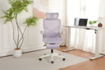 Foldable Ergonomic Office Chair, Space-Saving Folding Chair with Lumbar Support, Full Mesh Sliding Cushion - Image 19