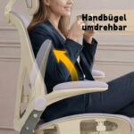 Foldable Ergonomic Office Chair, Space-Saving Folding Chair with Lumbar Support, Full Mesh Sliding Cushion - Image 7