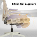 Foldable Ergonomic Office Chair, Space-Saving Folding Chair with Lumbar Support, Full Mesh Sliding Cushion - Image 8