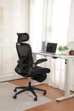 Foldable Ergonomic Office Chair, Compact Folding Chair with Lumbar Support, Foam Seat Cushion, Foldable - Image 12