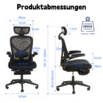 Foldable Ergonomic Office Chair, Compact Folding Chair with Lumbar Support, Foam Seat Cushion, Foldable - Image 2
