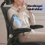 Foldable Ergonomic Office Chair, Compact Folding Chair with Lumbar Support, Foam Seat Cushion, Foldable - Image 6