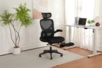 Foldable Ergonomic Office Chair, Compact Folding Chair with Lumbar Support, Foam Seat Cushion, Foldable - Image 9