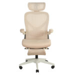 Foldable Ergonomic Office Chair, Compact Folding Chair with Lumbar Support, Foam Seat Cushion, Foldable