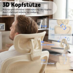 Foldable Ergonomic Office Chair, Compact Folding Chair with Lumbar Support, Foam Seat Cushion, Foldable - Image 3