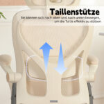 Foldable Ergonomic Office Chair, Compact Folding Chair with Lumbar Support, Foam Seat Cushion, Foldable - Image 4