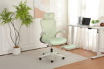 Foldable Ergonomic Office Chair, Compact Folding Chair with Lumbar Support, Foam Seat Cushion, Foldable - Image 14