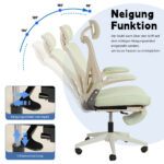 Foldable Ergonomic Office Chair, Compact Folding Chair with Lumbar Support, Foam Seat Cushion, Foldable - Image 2