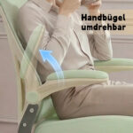 Foldable Ergonomic Office Chair, Compact Folding Chair with Lumbar Support, Foam Seat Cushion, Foldable - Image 3