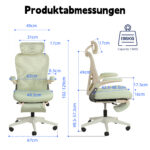 Foldable Ergonomic Office Chair, Compact Folding Chair with Lumbar Support, Foam Seat Cushion, Foldable - Image 5