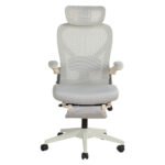 Foldable Ergonomic Office Chair, Compact Folding Chair with Lumbar Support, Foam Seat Cushion, Foldable