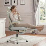 Foldable Ergonomic Office Chair, Compact Folding Chair with Lumbar Support, Foam Seat Cushion, Foldable - Image 7