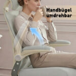 Foldable Ergonomic Office Chair, Compact Folding Chair with Lumbar Support, Foam Seat Cushion, Foldable - Image 8