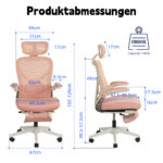 Foldable Ergonomic Office Chair, Compact Folding Chair with Lumbar Support, Foam Seat Cushion, Foldable - Image 2