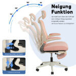Foldable Ergonomic Office Chair, Compact Folding Chair with Lumbar Support, Foam Seat Cushion, Foldable - Image 5
