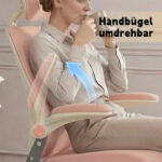 Foldable Ergonomic Office Chair, Compact Folding Chair with Lumbar Support, Foam Seat Cushion, Foldable - Image 7