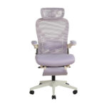 Foldable Ergonomic Office Chair, Compact Folding Chair with Lumbar Support, Foam Seat Cushion, Foldable