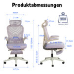 Foldable Ergonomic Office Chair, Compact Folding Chair with Lumbar Support, Foam Seat Cushion, Foldable - Image 2