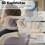 Foldable Ergonomic Office Chair, Compact Folding Chair with Lumbar Support, Foam Seat Cushion, Foldable - Image 5
