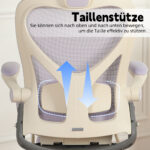 Foldable Ergonomic Office Chair, Compact Folding Chair with Lumbar Support, Foam Seat Cushion, Foldable - Image 6