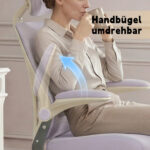 Foldable Ergonomic Office Chair, Compact Folding Chair with Lumbar Support, Foam Seat Cushion, Foldable - Image 7