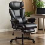 Office Chair with Foot Rest and Waist Lumber Support, Ergonomic Gaming Chair with Adjustable Height