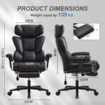 Office Chair with Foot Rest and Waist Lumber Support, Ergonomic Gaming Chair with Adjustable Height - Image 2
