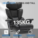 Office Chair with Foot Rest and Waist Lumber Support, Ergonomic Gaming Chair with Adjustable Height - Image 3