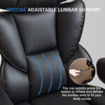 Office Chair with Foot Rest and Waist Lumber Support, Ergonomic Gaming Chair with Adjustable Height - Image 5