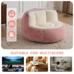 Oversized Bean Bag Chairs,Multicolor Faux Fur Couch Filled with Shredded Sponge,Large Lounger Sofa F - Image 6