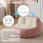 Oversized Bean Bag Chairs,Multicolor Faux Fur Couch Filled with Shredded Sponge,Large Lounger Sofa F - Image 7