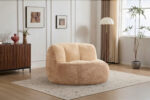 Oversized Bean Bag Chairs,Multicolor Faux Fur Couch Filled with Shredded Sponge,Large Lounger Sofa F - Image 18