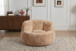 Oversized Bean Bag Chairs,Multicolor Faux Fur Couch Filled with Shredded Sponge,Large Lounger Sofa F - Image 21