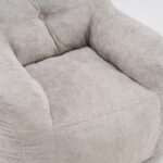 Beanbagová židle s drcenou houbovou výplní, Faux fur beanbagová pohovka s opěrkami rukou, do obývacího pokoje, B - Obrázek 14