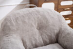 Beanbagová židle s drcenou houbovou výplní, Faux fur beanbagová pohovka s opěrkami rukou, do obývacího pokoje, B - Obrázek 22