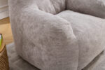 Beanbagová židle s drcenou houbovou výplní, Faux fur beanbagová pohovka s opěrkami rukou, do obývacího pokoje, B - Obrázek 23