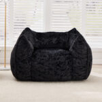 Giant Bean Bag Chair with pillow, Comfy Large Bean Bag Chairs for Adults and Kids, Faux Fur Floor So - Image 2
