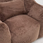 Giant Bean Bag Chair for Adults &Kids Faux Fur Bean Bag Sofa Chairs with Pillow &Ottoman, Comfy Read - Image 15
