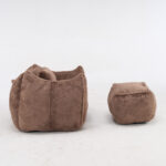 Giant Bean Bag Chair for Adults &Kids Faux Fur Bean Bag Sofa Chairs with Pillow &Ottoman, Comfy Read - Image 16