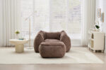 Giant Bean Bag Chair for Adults &Kids Faux Fur Bean Bag Sofa Chairs with Pillow &Ottoman, Comfy Read - Image 20